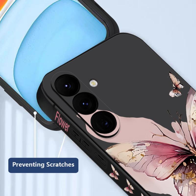 Butterfly Lanyard Case For Samsung Galaxy S24 S25 Ultra S23 S22 Ultra S21 S20 FE A14 A34 A15 A35 A52 A53 A54 A55 5G A16 A36 A56 Cover
