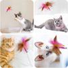 Cat Feather Teaser Silicone Collar With Bell For Cat Kitten Interactive Training