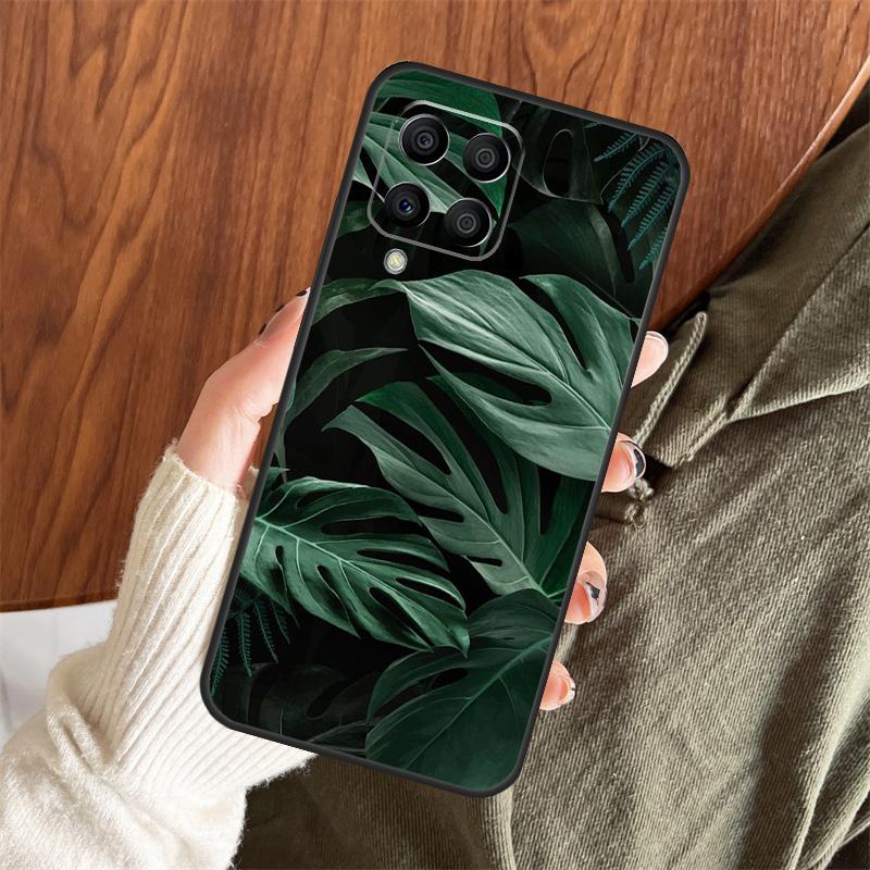 Summer Tropical Plants Leaf Case For Samsung Galaxy M06 M16 M36 M56 M33 M15 M55 M31 M13 M12 M14 M53 M32 M52 M35 M34 M54