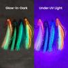 Braided Tube Fish Head Lure – Feather&Flash Fiber Tail, Fast Sinking Reaction Bait for Bass, Trout, Redfish Predators