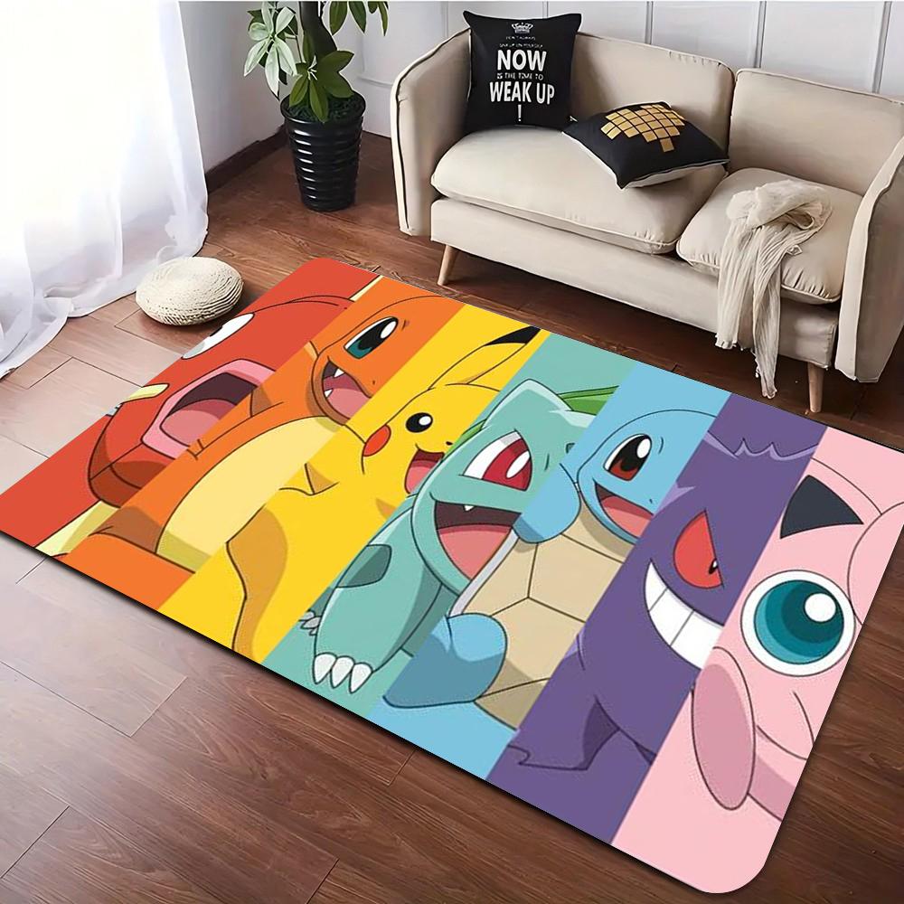 Pokémon Ranger Carpet for Living Room Sofa Rug Kid Play Mat Bedroom Bedside Soft Rug Man's Cave Hallway Nonslip Floor Mat
