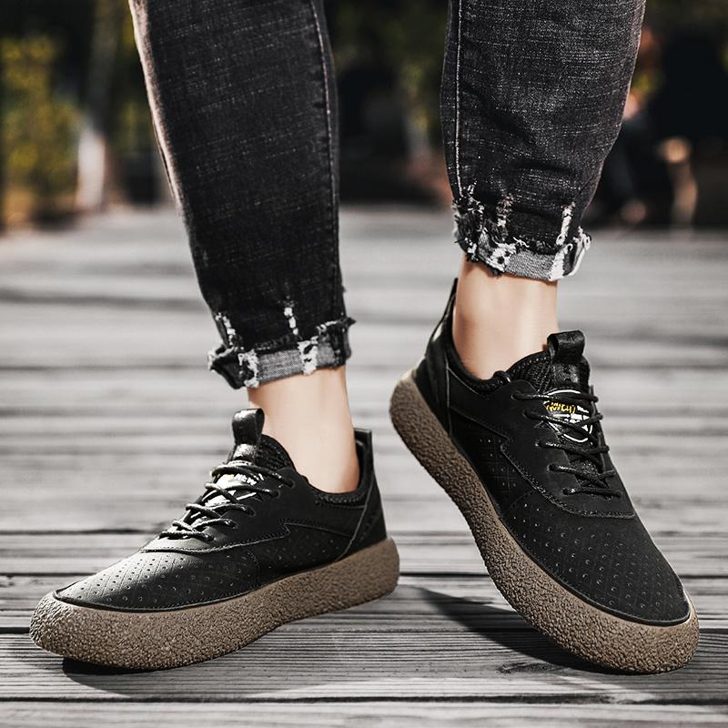 Fashion Men Casual Leather Breathable Shoes 2025 New Flat Designer Outdoor Walking Sneakers Antiskid Comfy Tenis Masculino Oxford Shoes