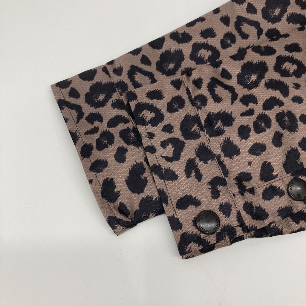 Captains Helm Nylon Leopard Coach Jacket Jacket M BrownUsed