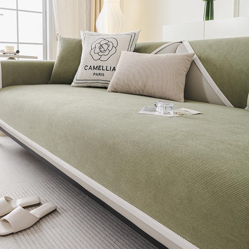 Vanntett Urinsikker Sofapute, Universell for Alle Årstider, Sklisikker, Avansert Følelse, Ensfarvet Fransk Nytt Sofatrekk Dekkstoff