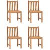 Vidaxl 5-Cz. Garden Furniture Set, Solid Teak Wood