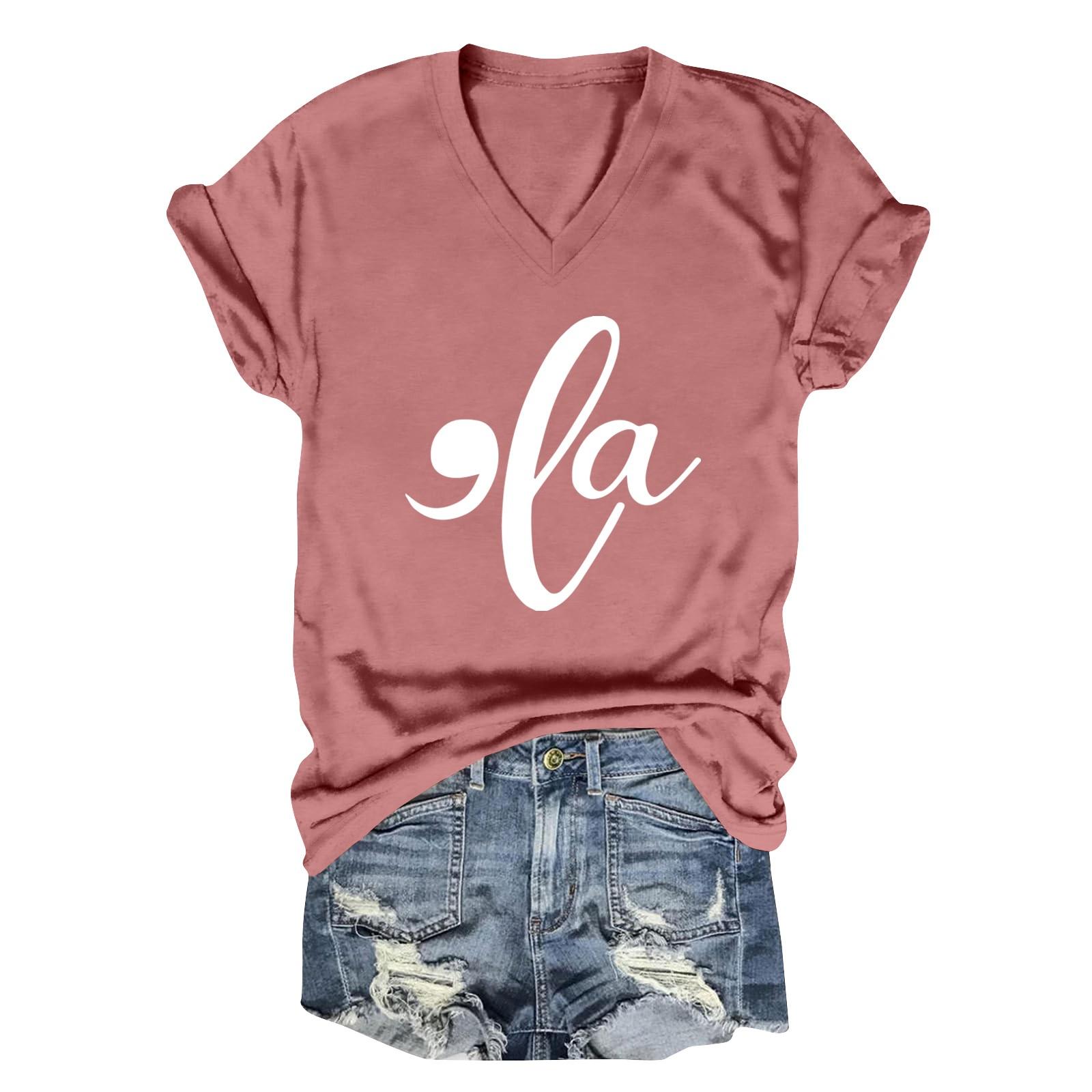 

Женские футболки Comma La Футболки Kamala-Harris Футболки с забавной графикой Футболки с V-образным вырезом XL розовый