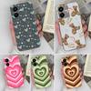 Ultra Thin Clear Phone Cases For Vivo Y22S Y27 Y33 Y35 Y36 Y37  Beautiful Heart Pattern Soft Silicone Super Shockproof Shell For Vivo Handphone Covers