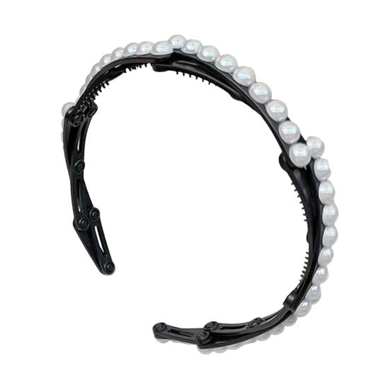 Women Headband Anti-Skid Teeth Resin Hairband Adjustable Stretch Travel Washing Face Hair Hoop Running Jumping Hair Accessory