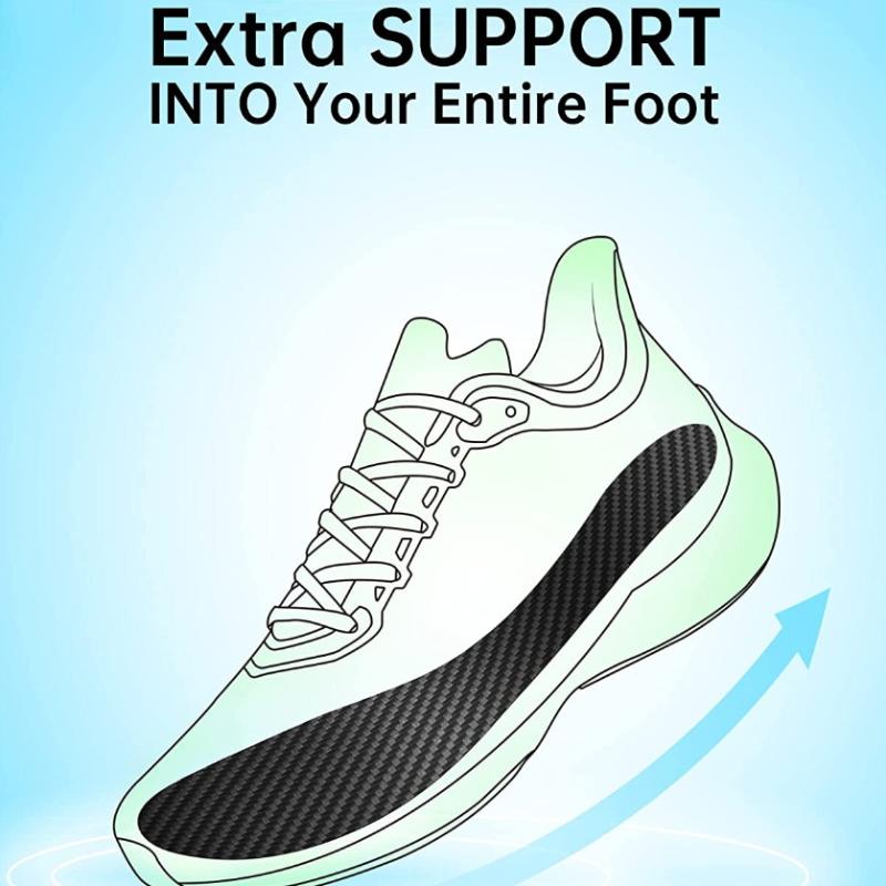 Carbon Fiber Insole For Men Running Sports Foot Insert Breathable Shoes Pads Female Sport Shoe-Pad Orthotic Shoe Sneaker Insoles