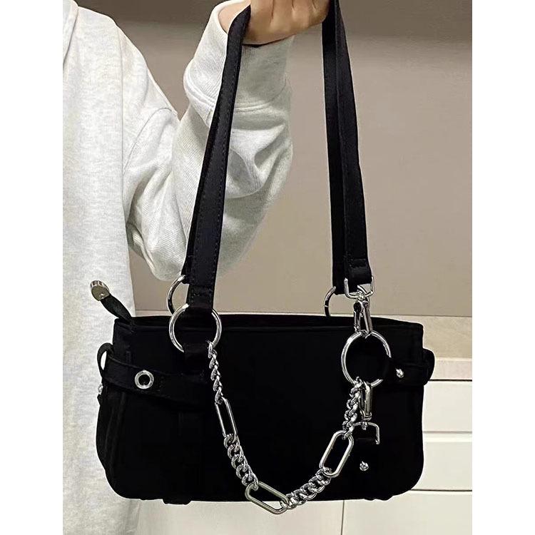 "2025 Elegant Korean Women's Motorcycle Chain Crossbody Shoulder Bag"