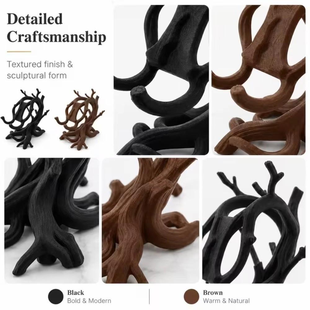 Twisted Tree Root Desk Phone Holder Curved Branch Photo Card Holder Home Decor