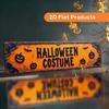 Halloween Pumpkins Bats 2D Flat Metal Sign, Rustic Wall Plaque for Office and Living Room Decorative Use