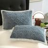 Accogliente Federa per Cuscino Morbida e Calda Double-Sided per l'Inverno - Decorazione Morbida e Calda per la Camera da Letto