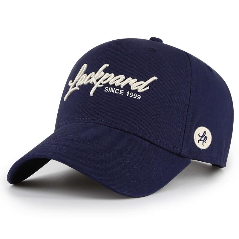 High Quality Unisex 5-Panel Embroidered Cotton Baseball Caps Color Blocking Pattern Custom Logo Common Fabric Metal Buckle темно-синий