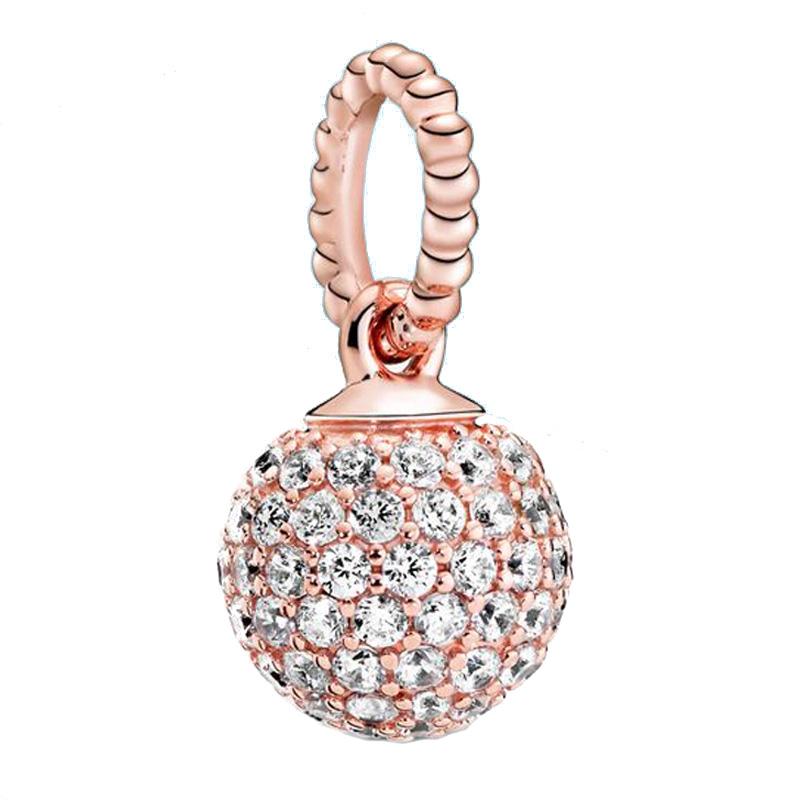 New Copper Rose Gold Lock Love Bow Tree Safety Buckle Charm Bead Fit For Bracelet Necklace Diy Women'S Boutique Jewelry