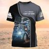 Trucker T-Shirts Trucking 3D Print Men's O-Neck Short Sleeve Street Truck Harajuku Clothing