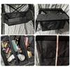 Folding Drain Basket Mesh Storage Box Camping Light Weight Portable Mesh Drain Basket Table Drainages Basket Enduring