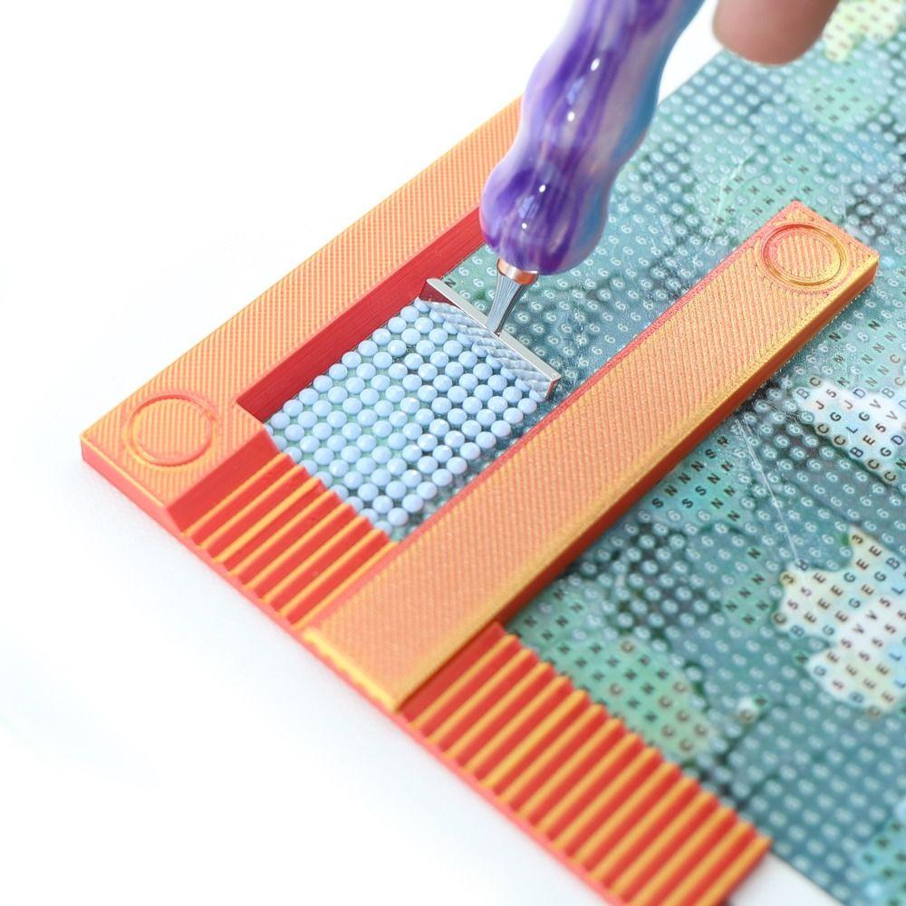 3Pcs Flexible Diamond Art Rulers L-Shape Bead Alignment Guides Diamond Painting