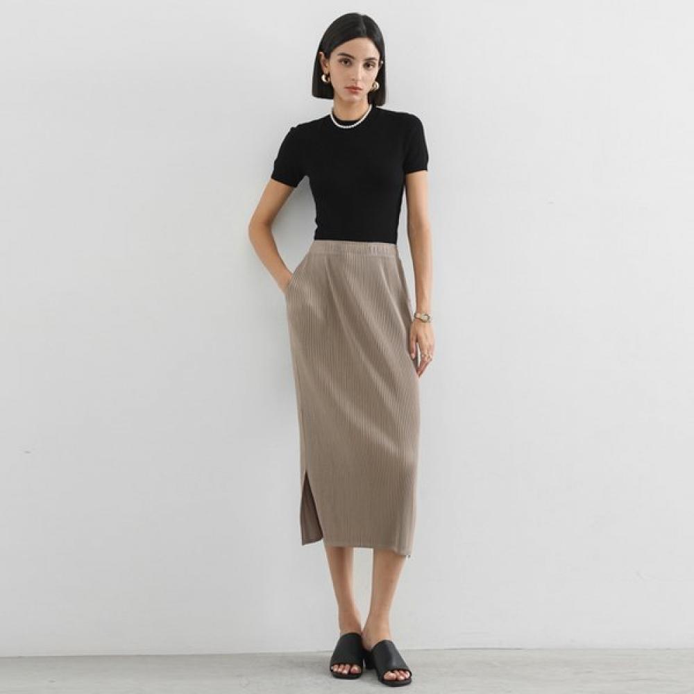 

Clash Mood Pleats Skirt FREE/BEIGE