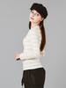 DOYOUKNOWMC 23Fw Bold Stripe Peach Beige Henley Neck Knit