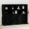 Highboard Black Oak Effect 132 x 35.5 x 103.5 cm