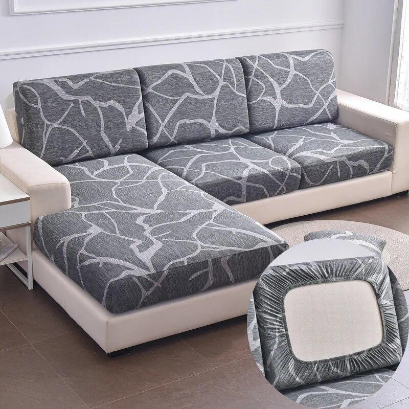 1Pc Geometric Printed Elastic Sofa Seat Cover Sofa Slipcovers  Soft Stretch Protector For Pets Shaped Sofa  Chaselong Covers
