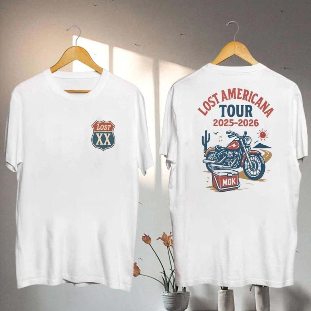 Machine Gun Kelly Lost Americana Tour Подарок для фанатов Унисекс Футболка S-5Xl Ss2565 XL