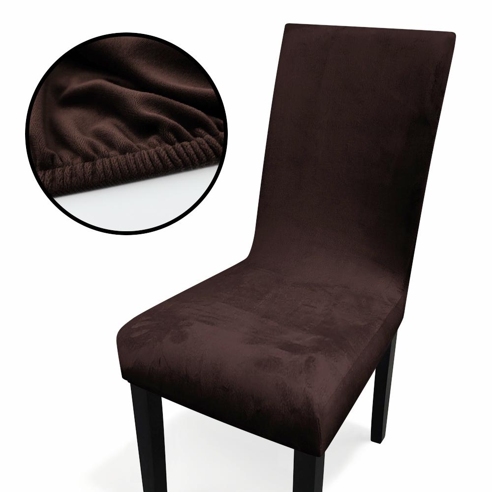Velvet Home Dining Seat Protector Premium Velvet Chair Cover Thickened Solid Color Stretchable Full Coverage Chair Covers 2026