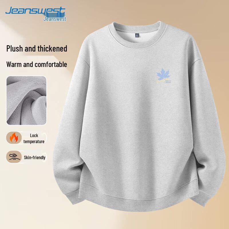 Jeanswest Herren Fleecegefüttertes Rundhals-Sweatshirt