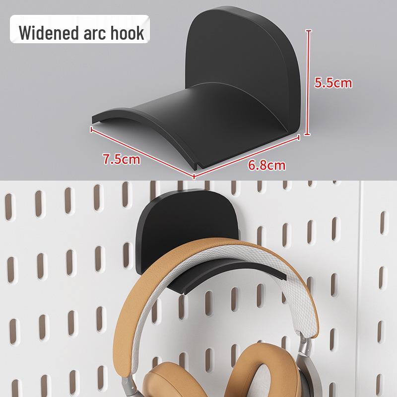 Black Wall-Mounted Pegboard Hooks for DIY Gaming Room Organization