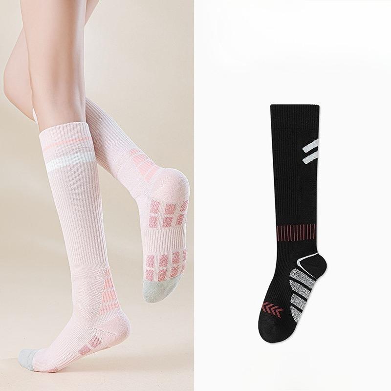 Female Professional Running Hiking Cycling Badminton Yoga Pilates Exercise Pressure Long Leg Socks