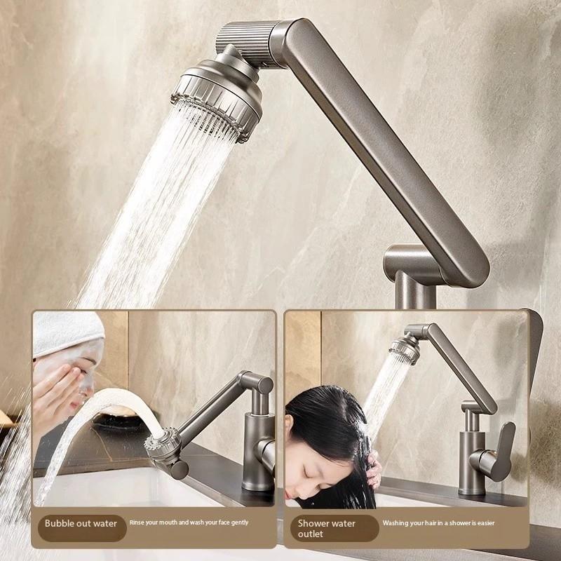 Stainless Steel Swivel Kitchen Faucet Anti Splash Sink Mixer Tap Hot Cold Water Bathroom Brushed Nickel Home