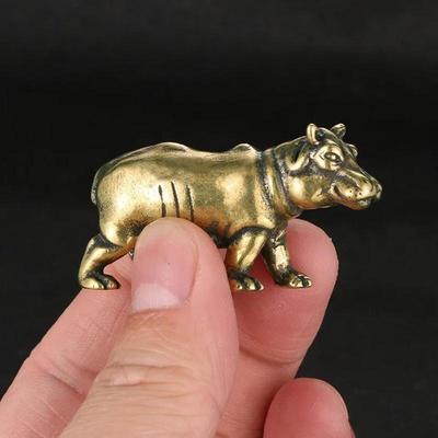 Miniatures Animal Figurines Small Hippo Animal Figurine Tea Pet Collectible Table Decoration Miniatures Animal Ornaments For