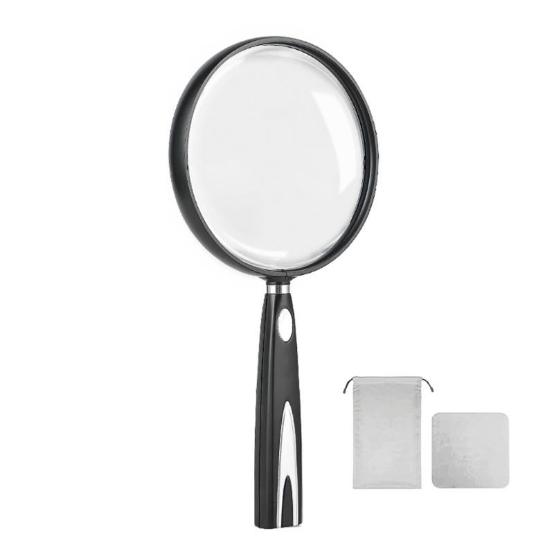 2 Time/1.5 Time Magnifying Glass Shatterproof Design Nonslip Handle Perfect for Close Work Reading by Elderly Adults Nature Exploration