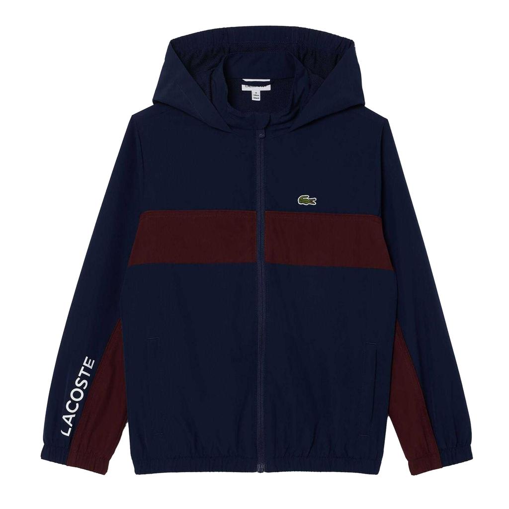 Lacoste Boys Embroidered Logo Hooded Jacket
