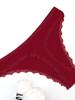 Cotton Thong with Lace Trim ISSA Plus