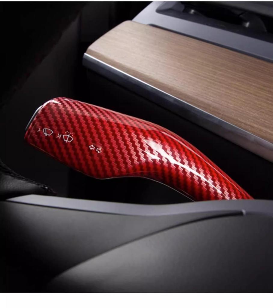 Tesla Model 3/Y Carbon Fiber Gear Lever Cover & Paddle Shifter Decor