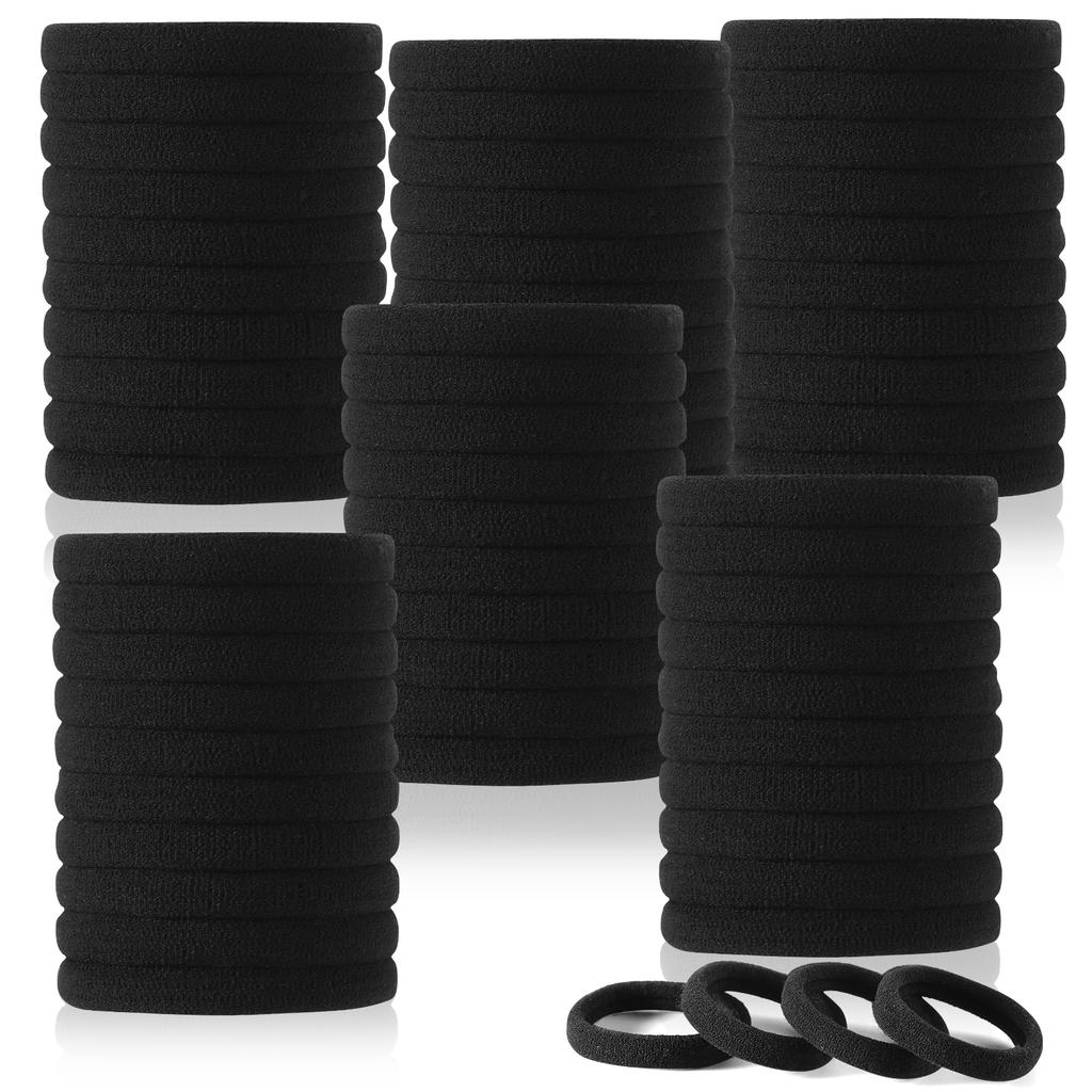 120 Pcs No Damage Hair Ties for Thick Hair, Large Soft Seamless Nylon Hair Elastics for Women, Ponytail Holders, Hair Accessorie