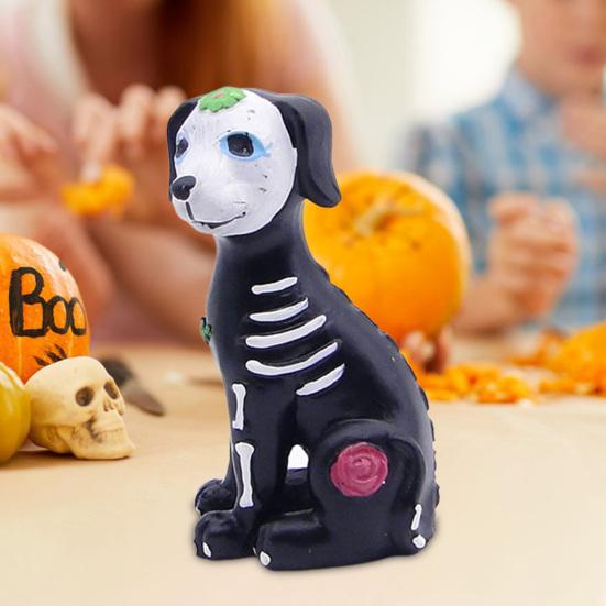 Yousheng Dog Cat Ornament Bright Color Ghost Festive Atmosphere Pet Cat Dog Figure Halloween Carnival Night Decor