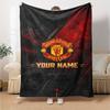 Manchester Personalized Text Blanket Multi-purpose Personalized Blanket Soft & Cozy Perfect for Livingroom Office Chair Picnics Chair