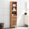 Day and Night - Day and Night Solid Walnut Wood Bathroom Cabinet 42x29x182 Cm