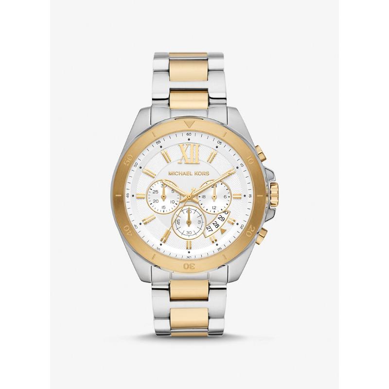 Michael Kors Oversized Brecken Two-Tone Watch MK9064 серебряный/золотой