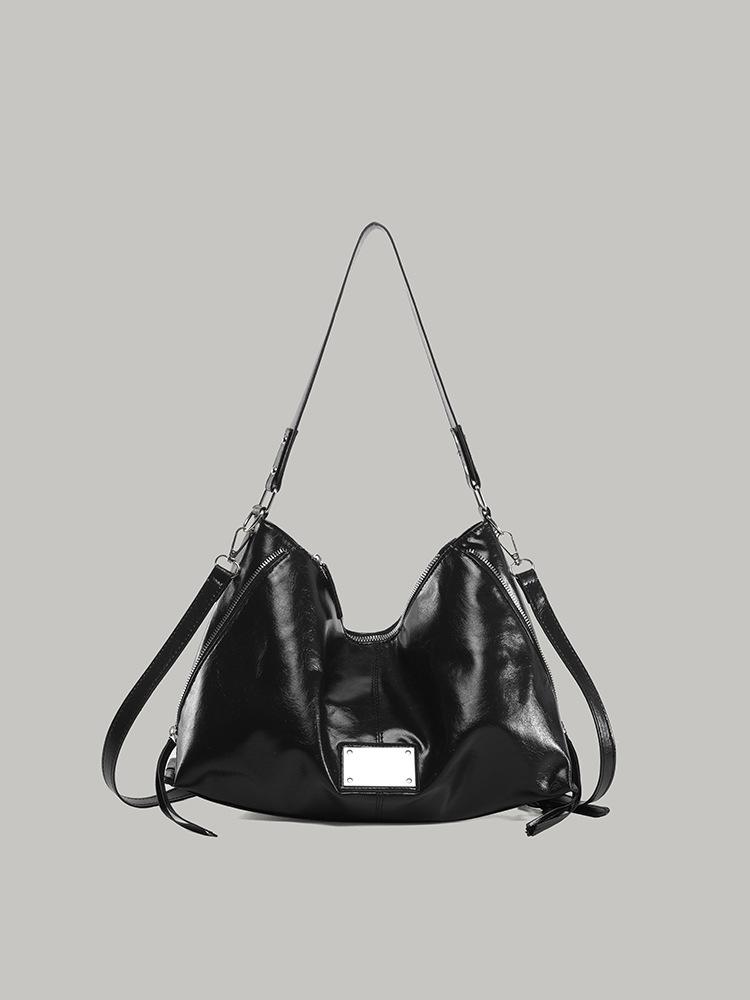 

Korean niche retro motorcycle bag women s 2025 new high-end large-capacity tote bag versatile one-shoulder crossbody bag чёрный