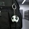 Backpack Keychain Accessory Pendant with LED Light, Realistic Football Design Keyring, Compact Flashlight Bag Decoration Night Light Gift for