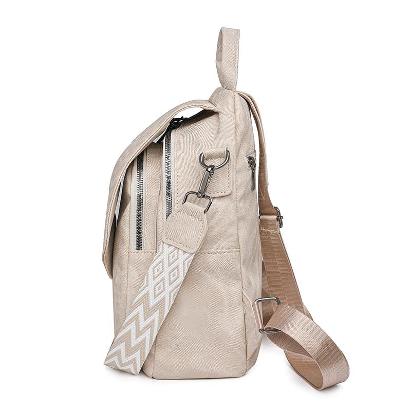 Women's Large Capacity Backpack Soft Leather Multi-Purpose Shoulder Bag