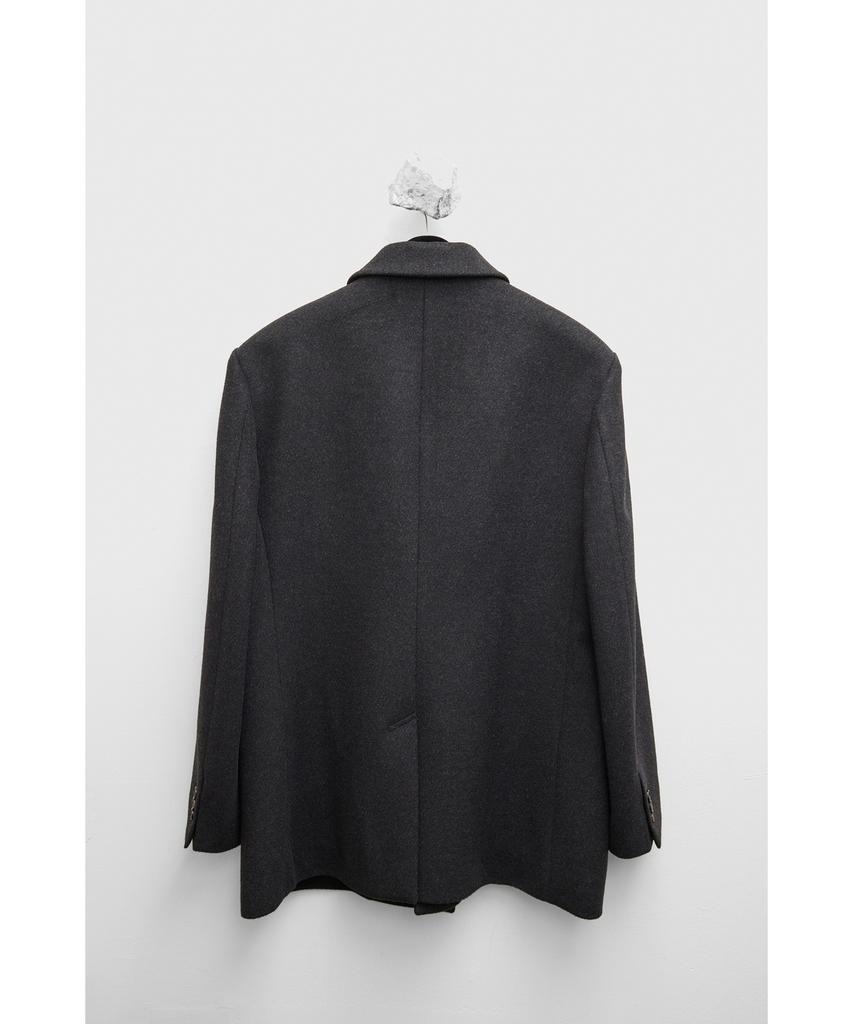 Youth Heavy Wool Half Coat - Charcoal Gray