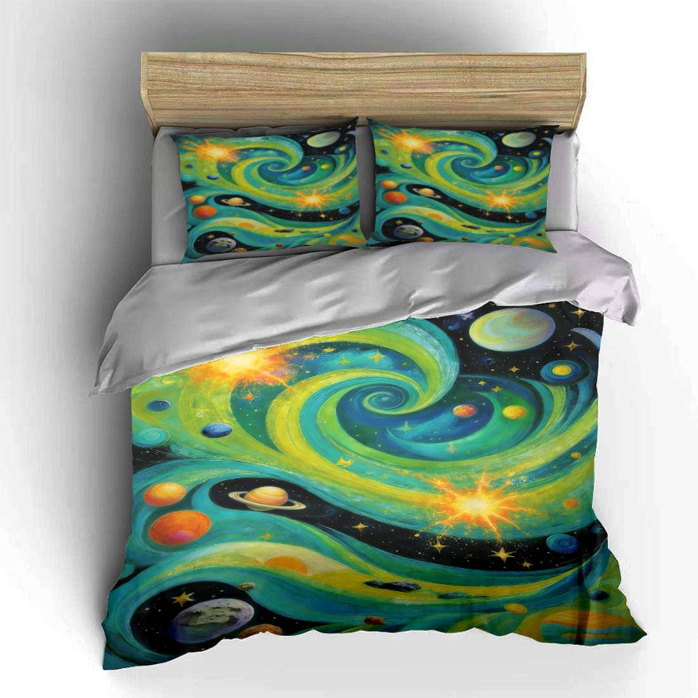 Swirling Planets and Stars. Bedding Sets Duvet Cover Sets Duvet Covers Pillowcases(1 * Duvet Cover 2 * Pillowcases Without Duvet Insert)