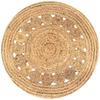 Jute Rug Braided Design 90 Cm Round