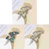 Alloy Shell Leaf Shape Brooch Pendant With Two Way Function For Fashion Accessories