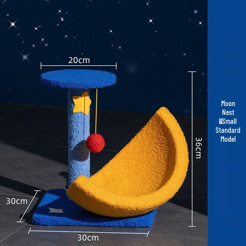 Starry Sky Cat Climbing Frame with Sisal Scratching Post and Space Capsule Bed.